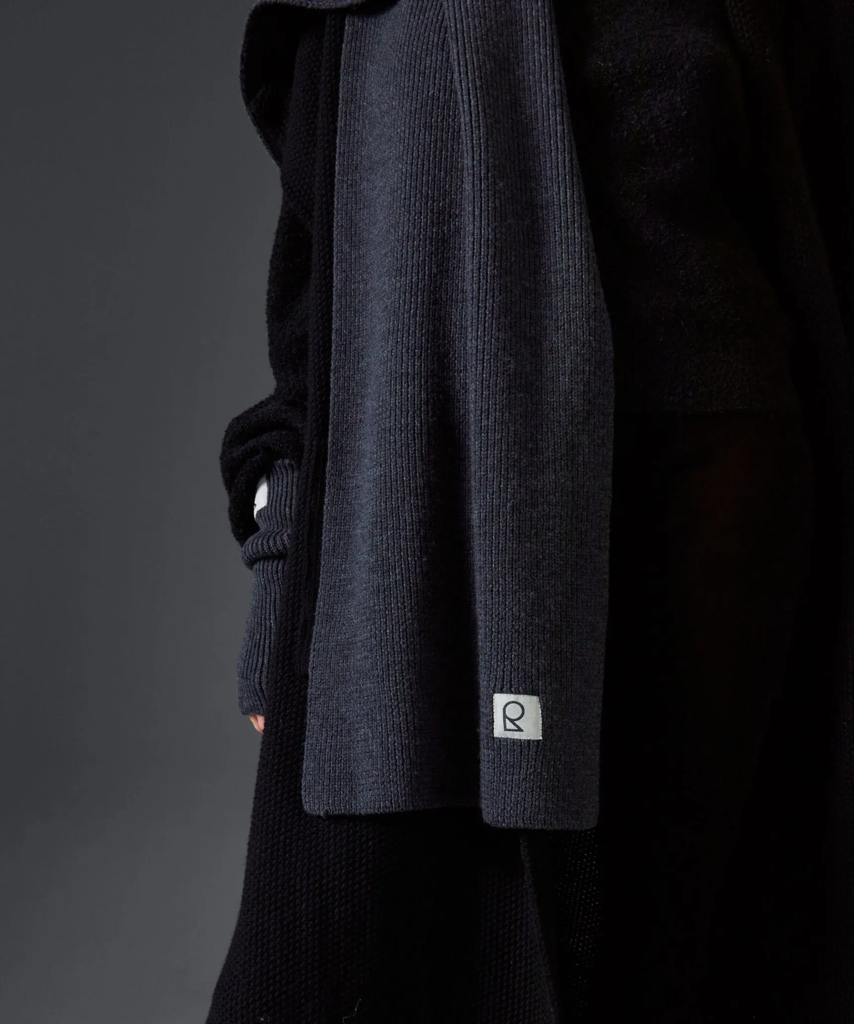 Rodier Écharpe en laine mérinos unisexe OEKO-TEX® grise