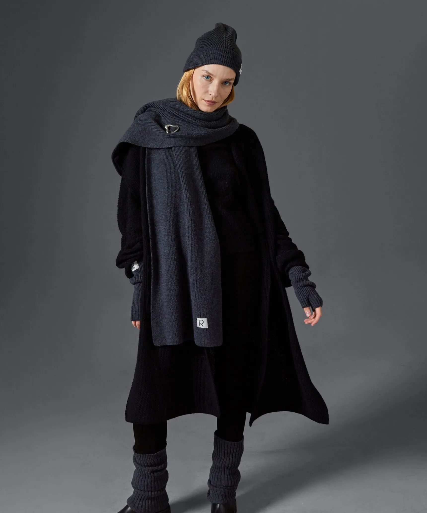 Rodier Écharpe en laine mérinos unisexe OEKO-TEX® grise