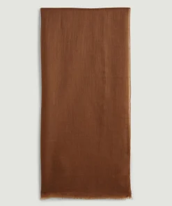 Online Rodier Écharpe fine en cachemire marron camel
