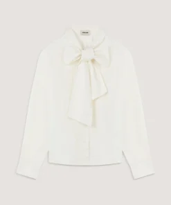 Clearance Rodier Chemise he col lavallière blanc