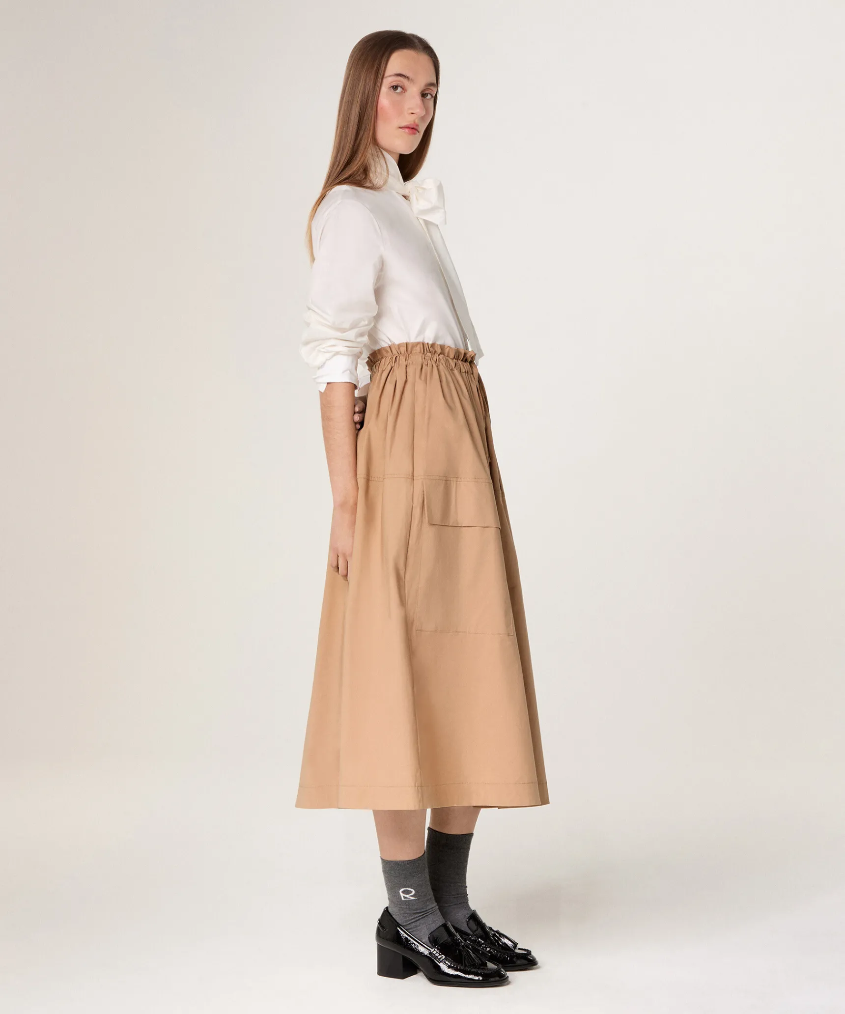 Clearance Rodier Chemise he col lavallière blanc
