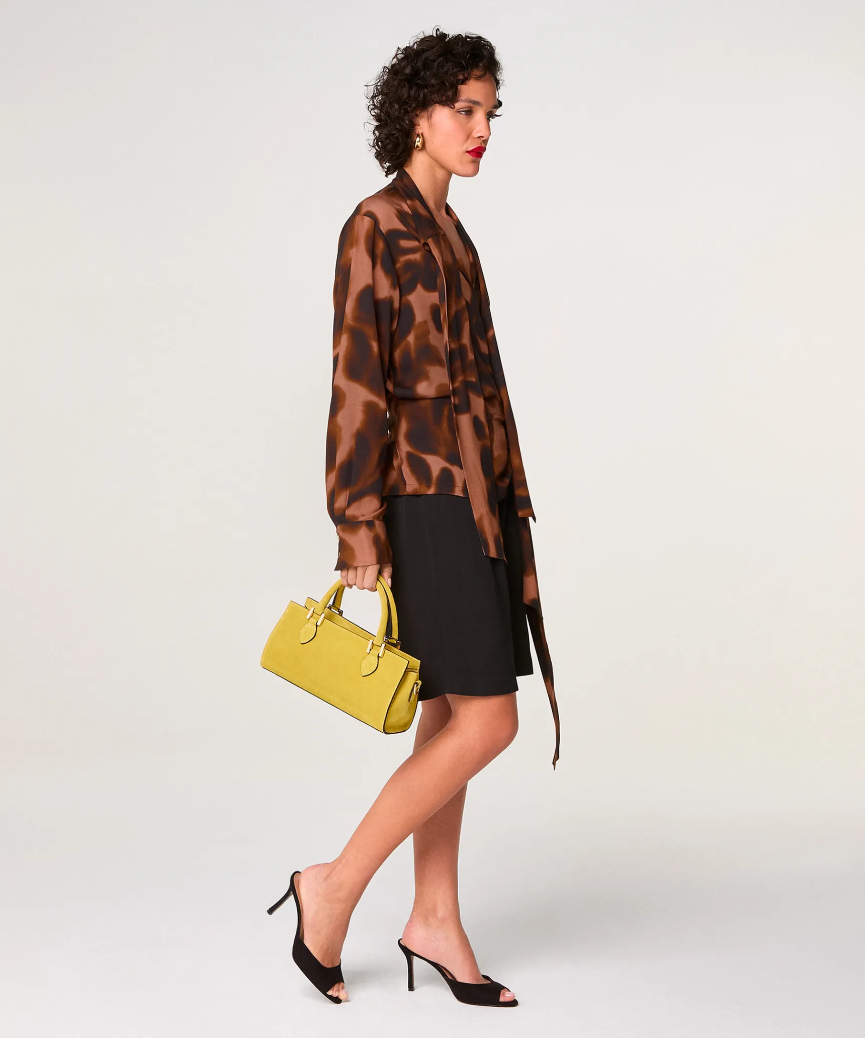 Best Rodier Chemise lavallière imprimée marron