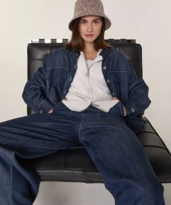Rodier Chemise oversize jean bleu denim