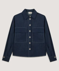 Rodier Chemise oversize jean bleu denim