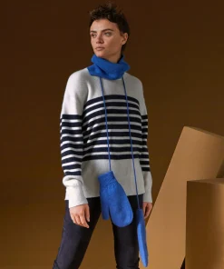 Clearance Rodier Col en cachemire bleu outremer