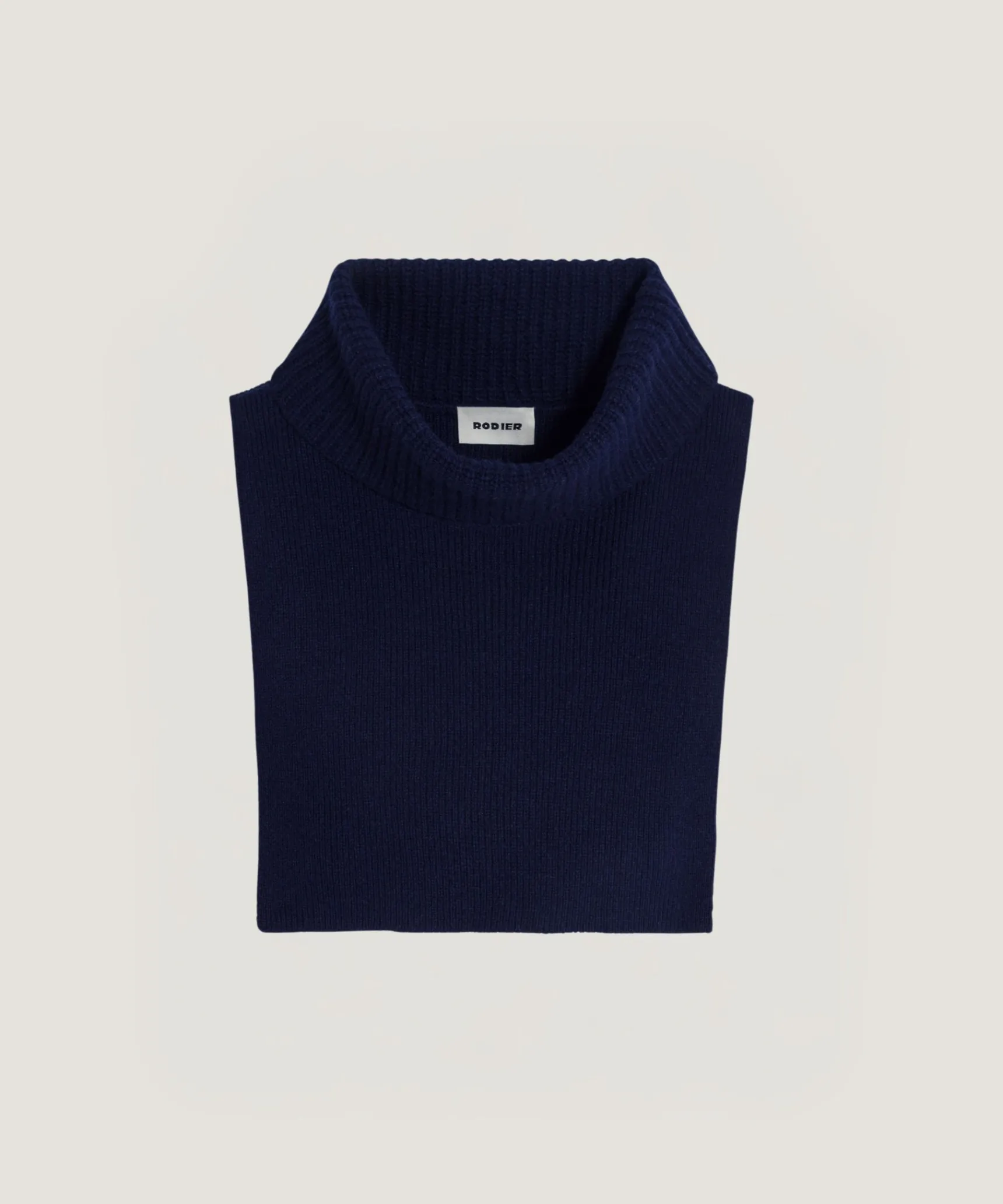 Hot Rodier Col en cachemire bleu marine
