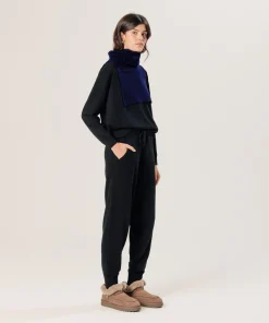 Hot Rodier Col en cachemire bleu marine