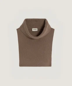 Outlet Rodier Col en cachemire marron havane
