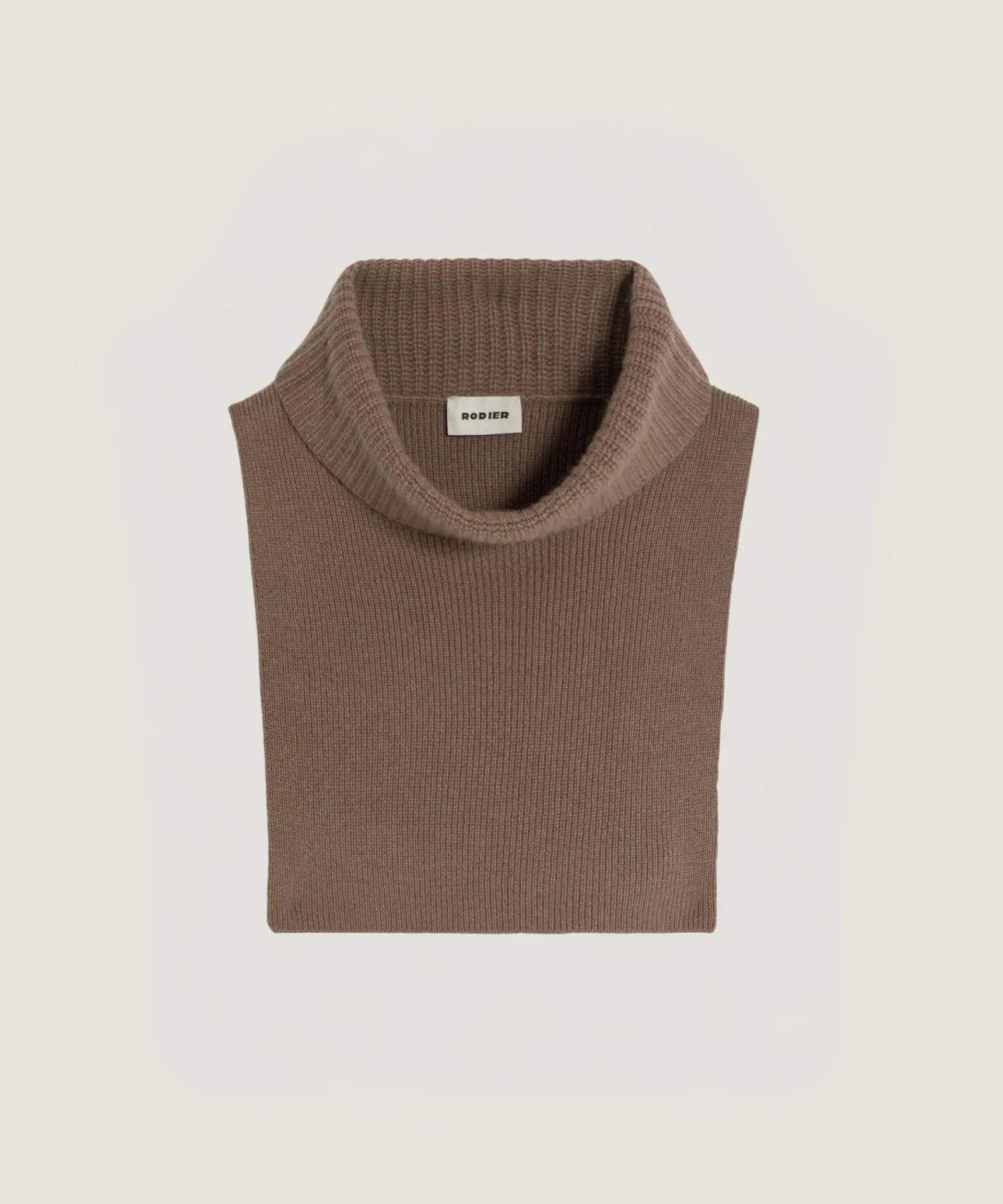 Outlet Rodier Col en cachemire marron havane