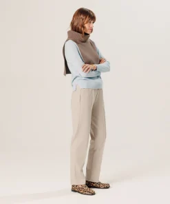 Outlet Rodier Col en cachemire marron havane