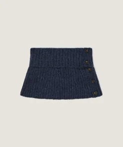 New Rodier Col en grosse maille bleu marine