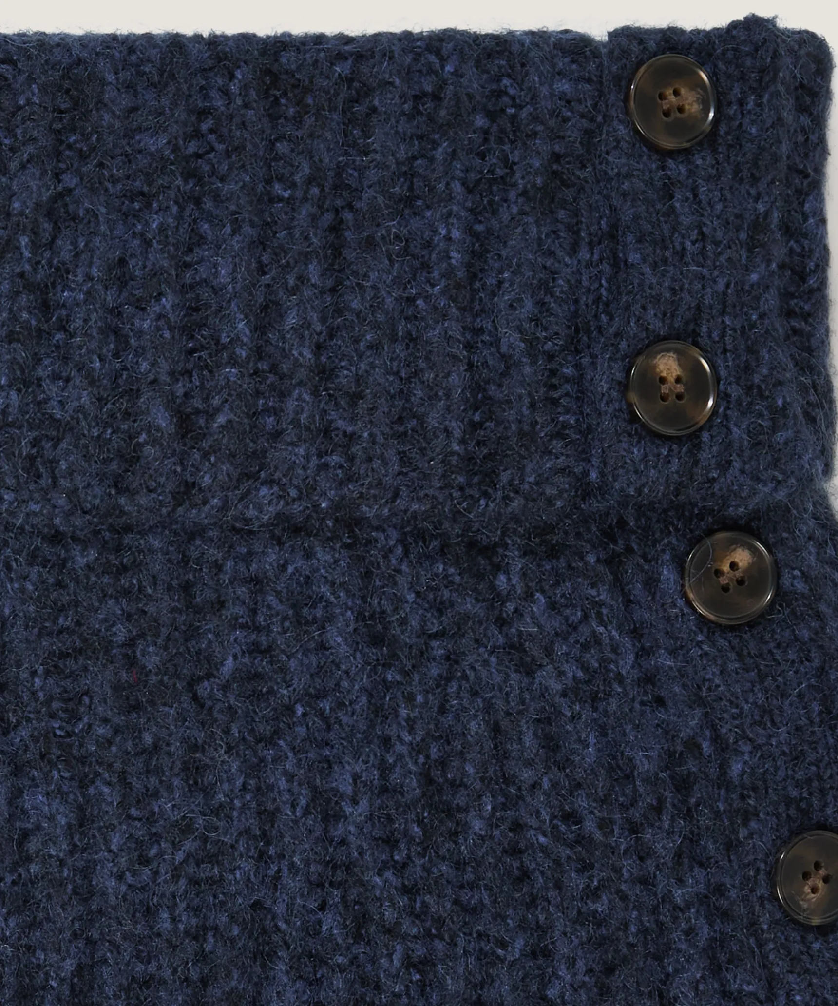 New Rodier Col en grosse maille bleu marine