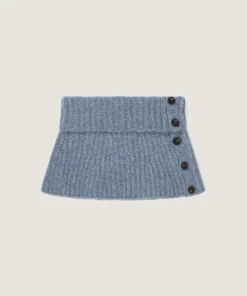Hot Rodier Col en grosse maille bleu
