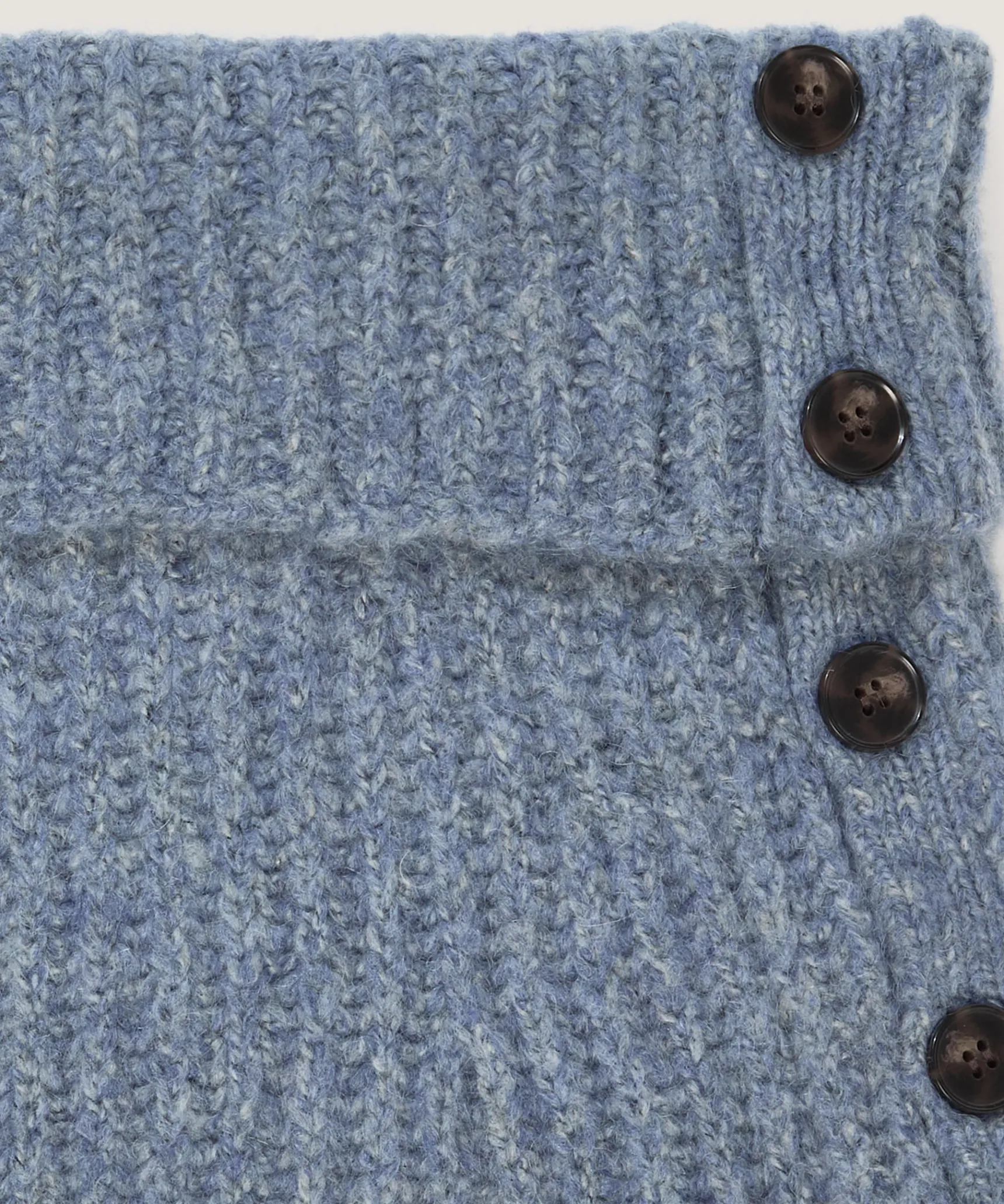 Hot Rodier Col en grosse maille bleu
