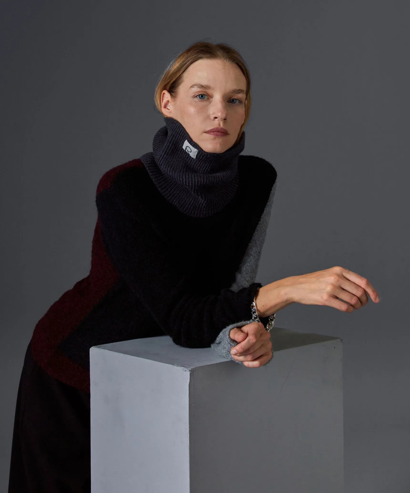 Hot Rodier Col en laine mérinos OEKO-TEX® gris
