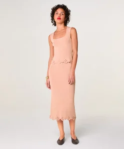 Clearance Rodier Débardeur brodé rose poudré