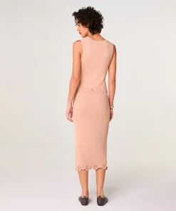 Clearance Rodier Débardeur brodé rose poudré