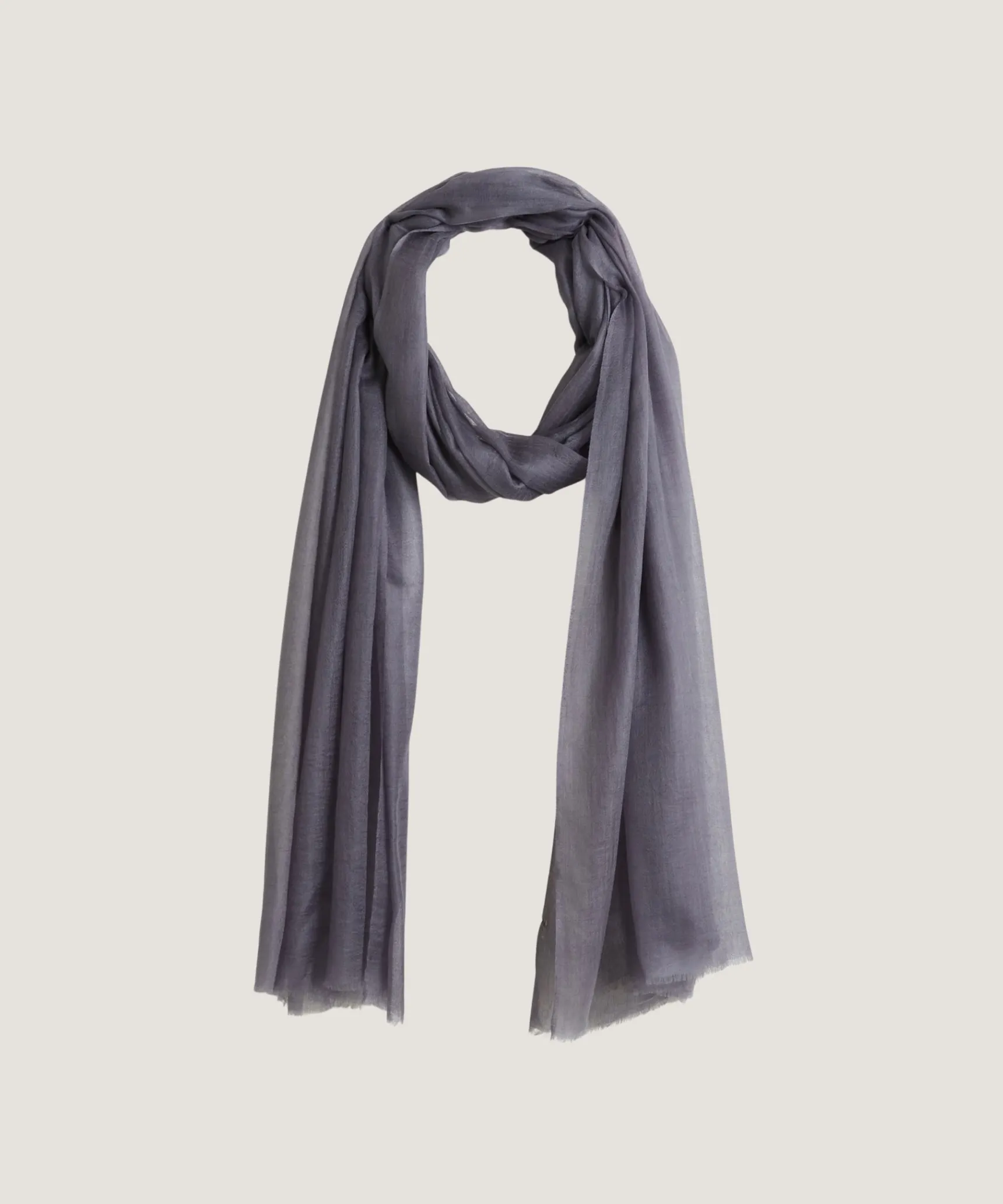 Best Rodier Echarpe fine en cachemire gris