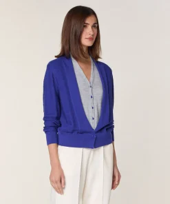 Online Rodier Gilet 2 en 1 en laine mérinos bleu outremer