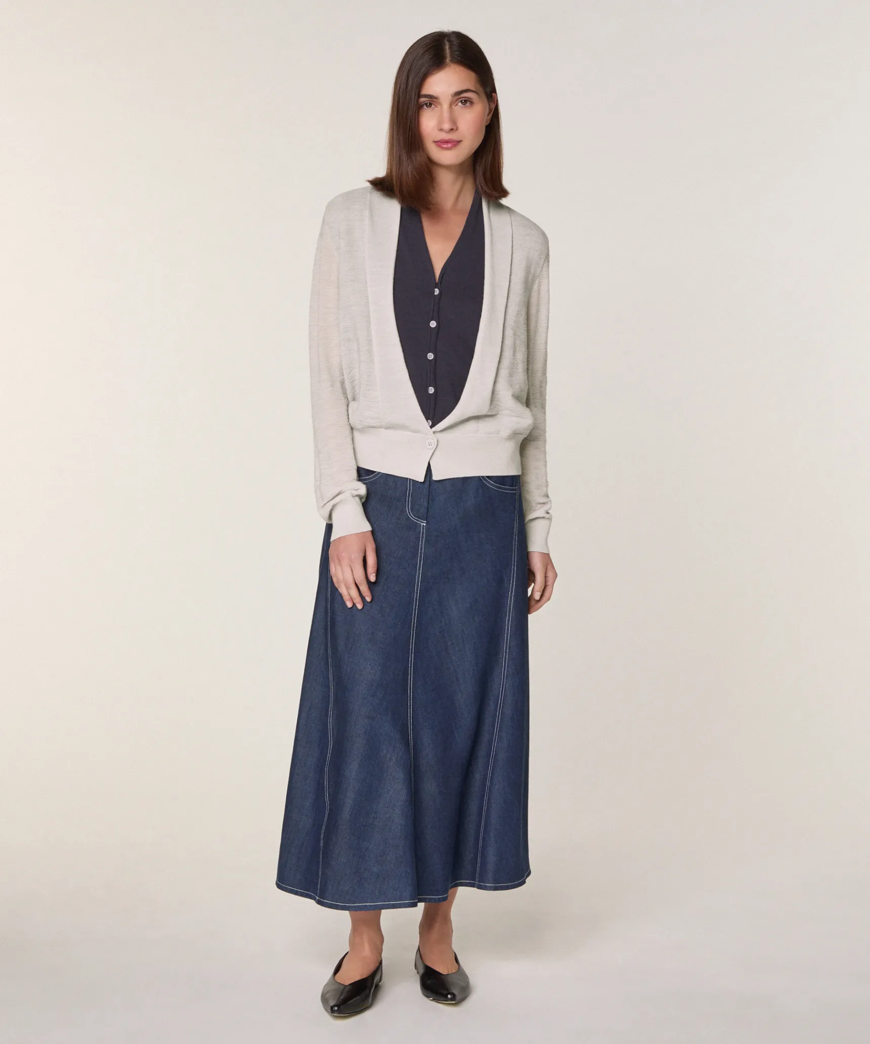 New Rodier Gilet 2 en 1 en laine mérinos blanc