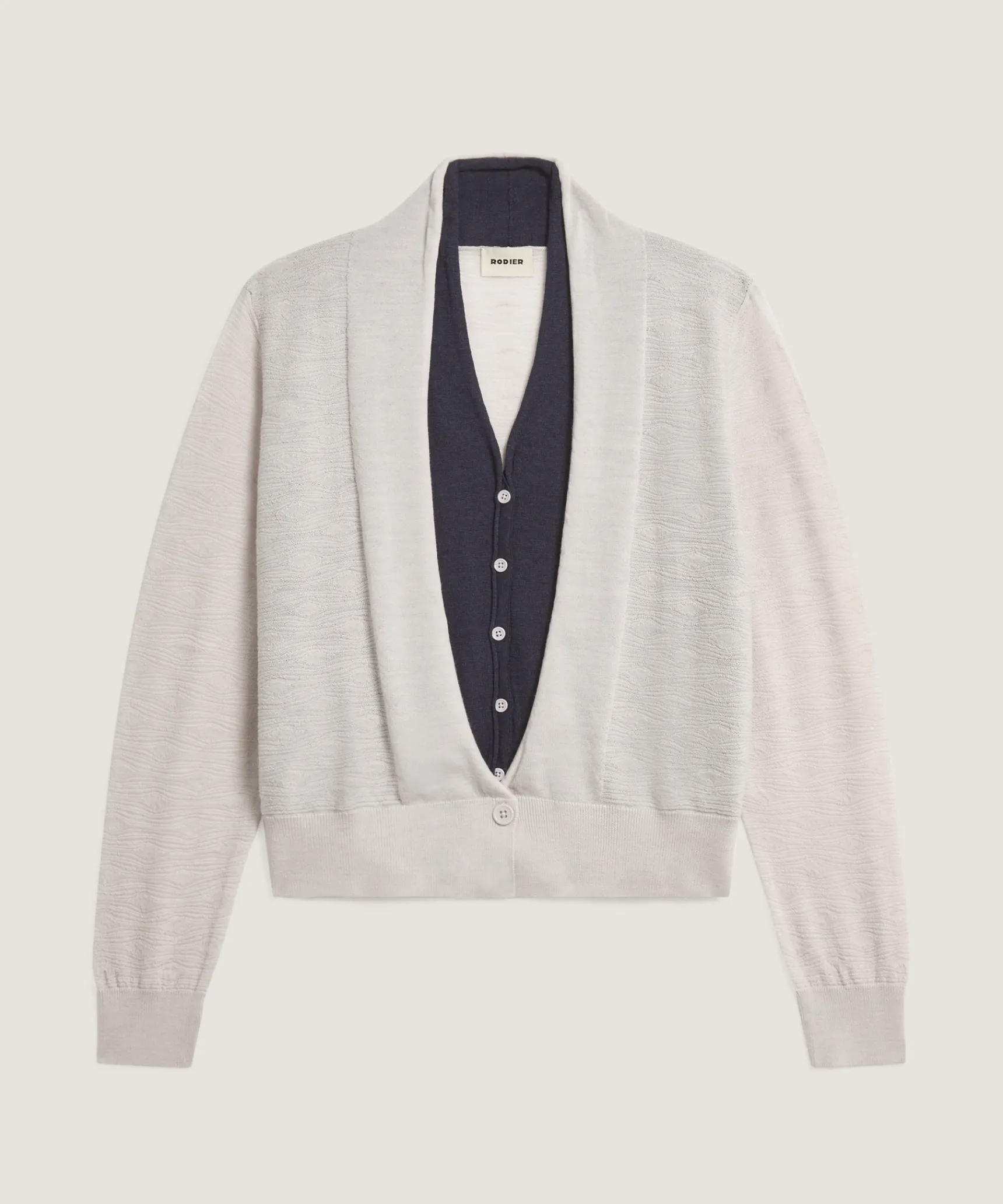 New Rodier Gilet 2 en 1 en laine mérinos blanc