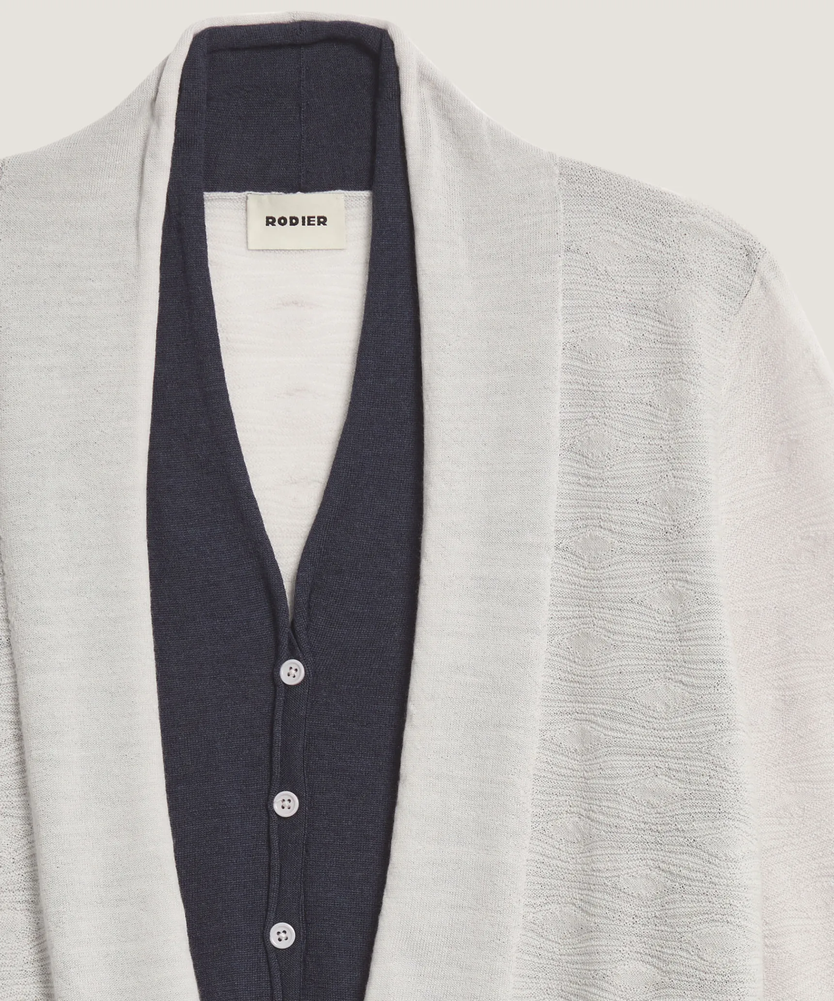 New Rodier Gilet 2 en 1 en laine mérinos blanc