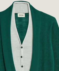 New Rodier Gilet 2 en 1 en laine mérinos vert anglais