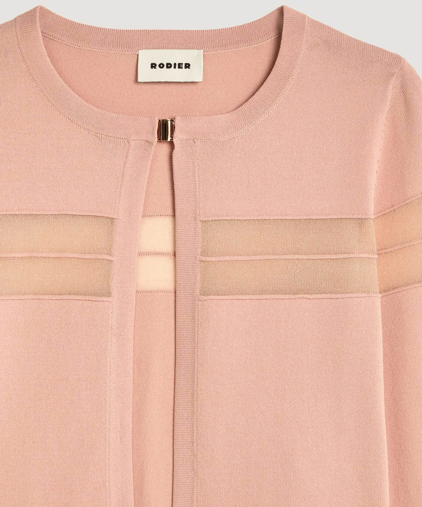Clearance Rodier Gilet court rose poudré