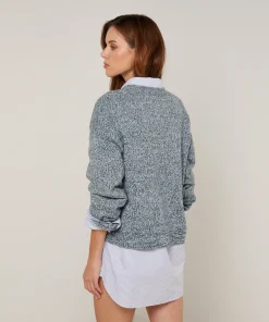 Sale Rodier Gilet court chiné bleu