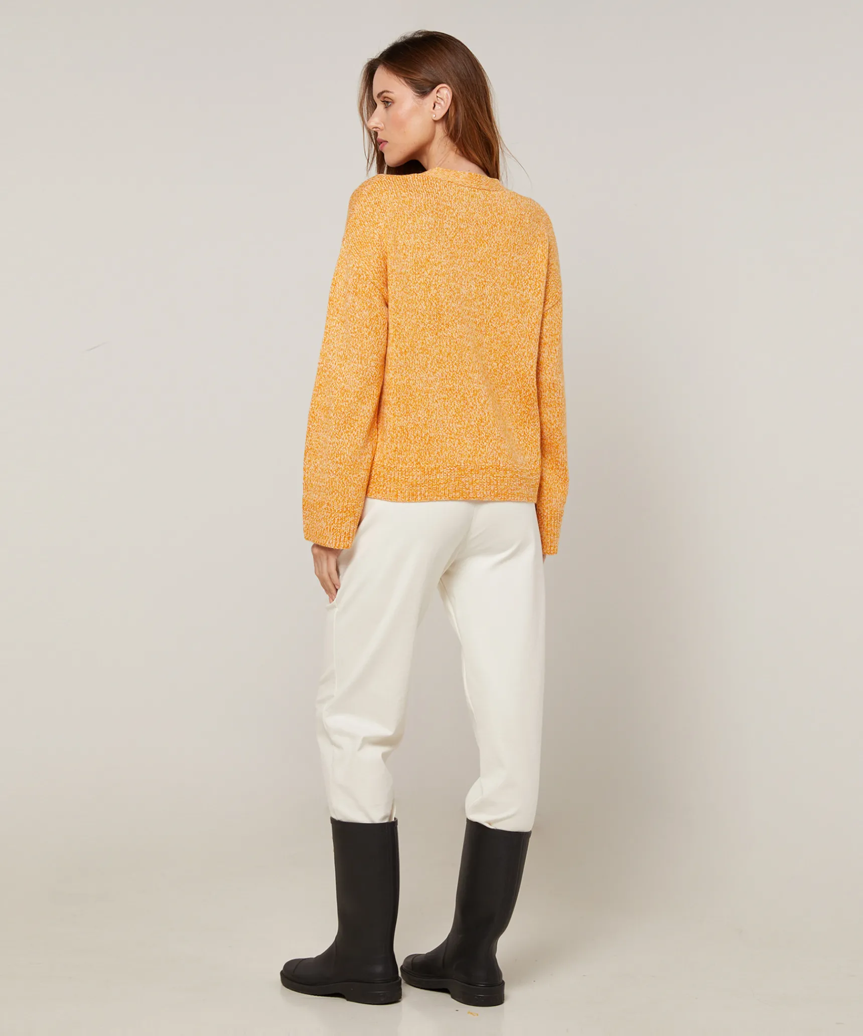 Discount Rodier Gilet court chiné jaune