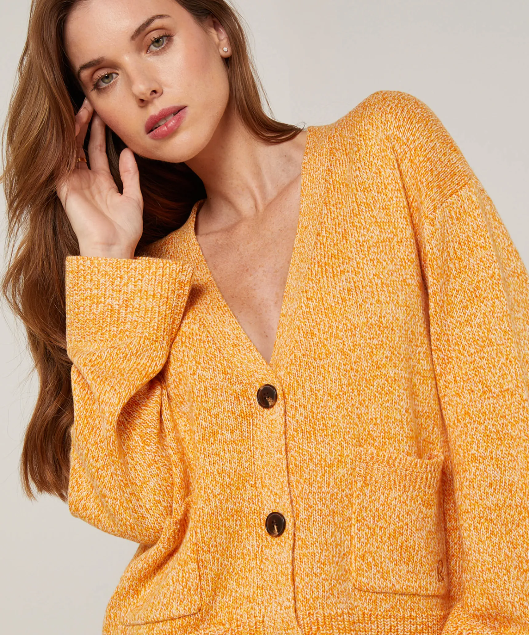 Discount Rodier Gilet court chiné jaune