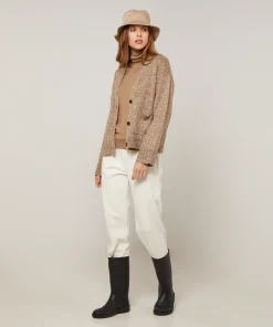 Sale Rodier Gilet court chiné marron