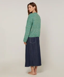 Rodier Gilet court chiné vert