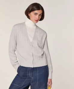 New Rodier Gilet court en laine mérinos blanc