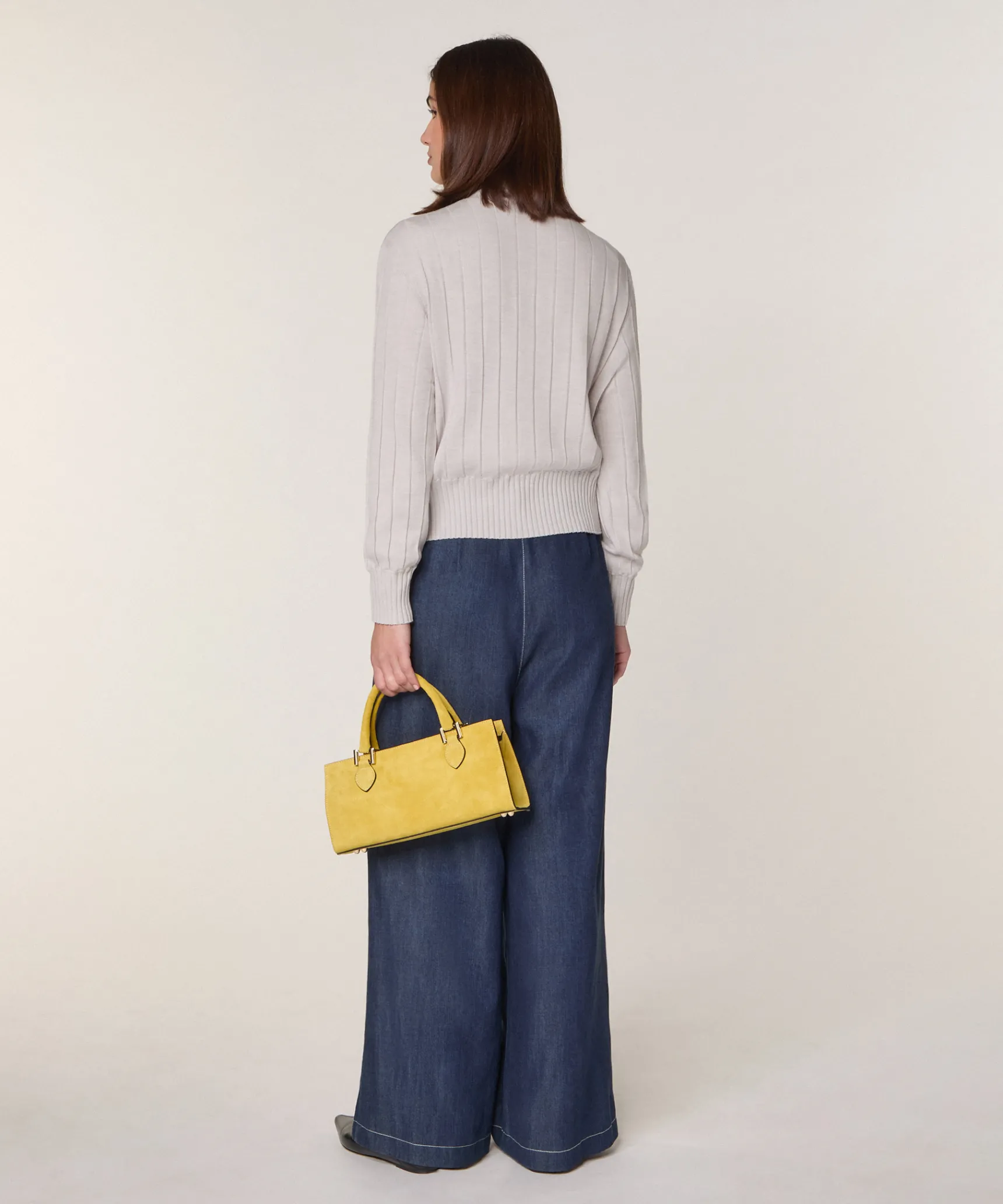 New Rodier Gilet court en laine mérinos blanc