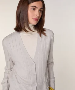 New Rodier Gilet court en laine mérinos blanc