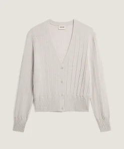 New Rodier Gilet court en laine mérinos blanc