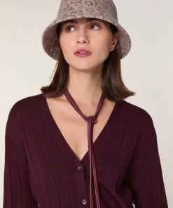 New Rodier Gilet court en laine mérinos violet aubergine