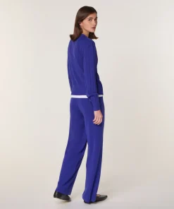 Outlet Rodier Gilet court en laine mérinos bleu outremer
