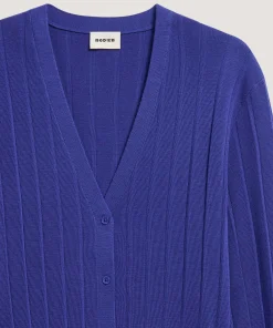 Outlet Rodier Gilet court en laine mérinos bleu outremer