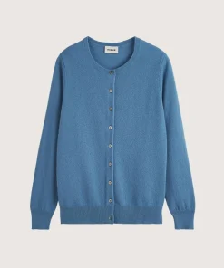 Discount Rodier Gilet en cachemire bleu azur