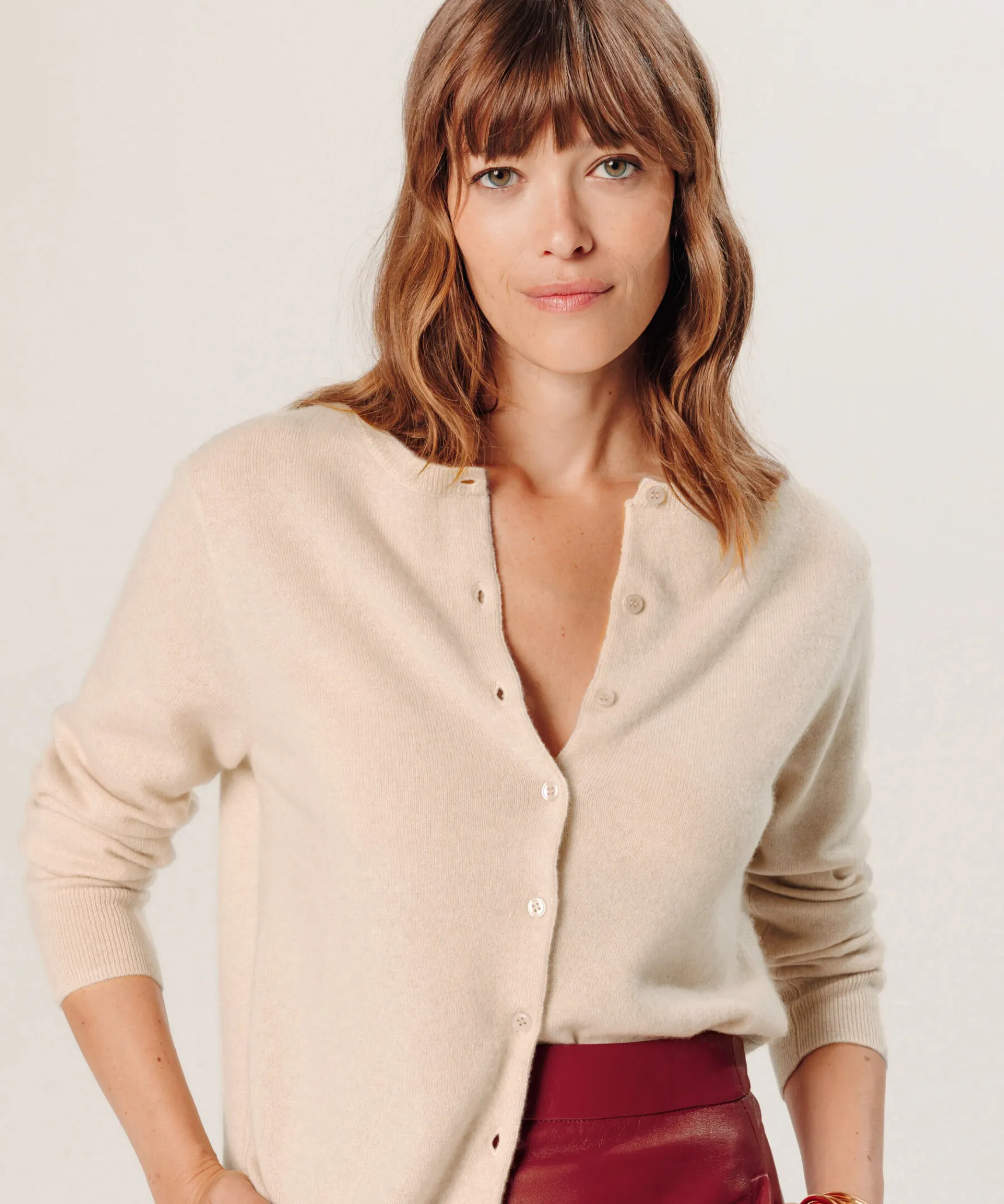 Rodier Gilet en cachemire beige