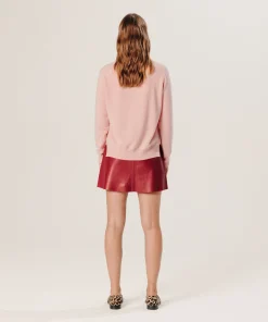 Best Rodier Gilet en cachemire rose poudre