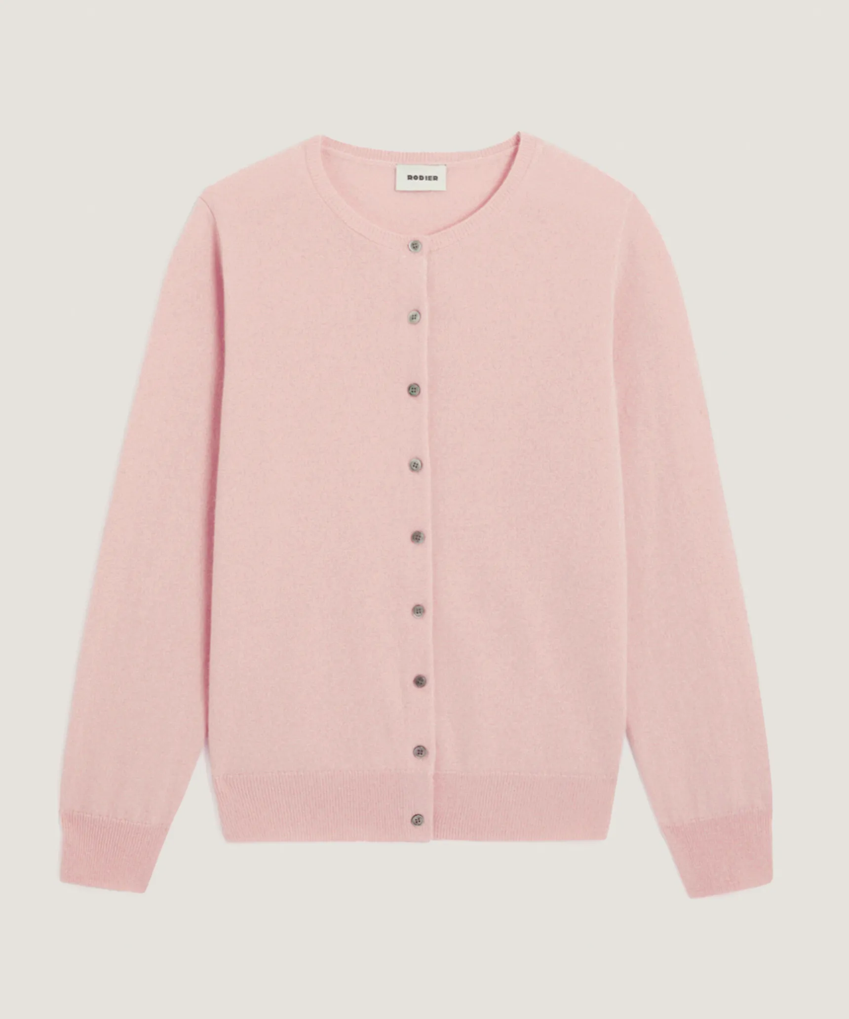 Best Rodier Gilet en cachemire rose poudre