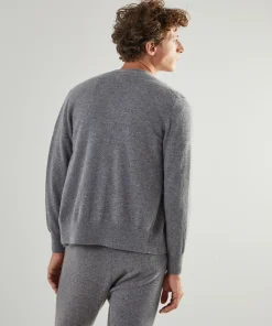 Hot Rodier Gilet en cachemire 2 fils gris moyen