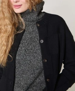 New Rodier Gilet en laine fantaisie noir