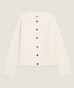 Clearance Rodier Gilet en laine fantaisie blanc écru