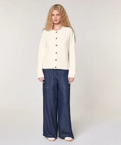 Clearance Rodier Gilet en laine fantaisie blanc écru