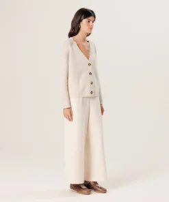 Discount Rodier Gilet fantaisie en cachemire blanc écru