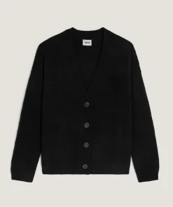 Outlet Rodier Gilet fantaisie en cachemire noir